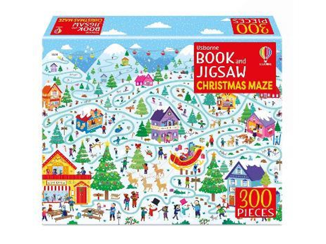 Livro Usborne Book And Jigsaw Christmas Maze De Sam Smith (inglês)