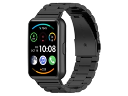 Bracelete para Huawei Watch Fit 2 Liga de Titânio Fivela Plana Três Esferas Preta XIAOMOYU