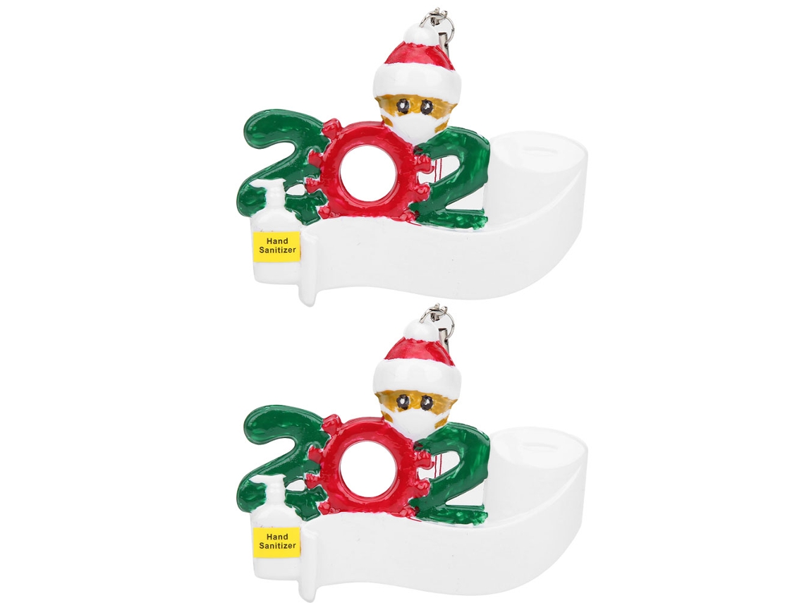 Laxiscreed Pacote Com 2 Pendentes De Natal Papai Noel Para Árvore E Decoração Festiva
