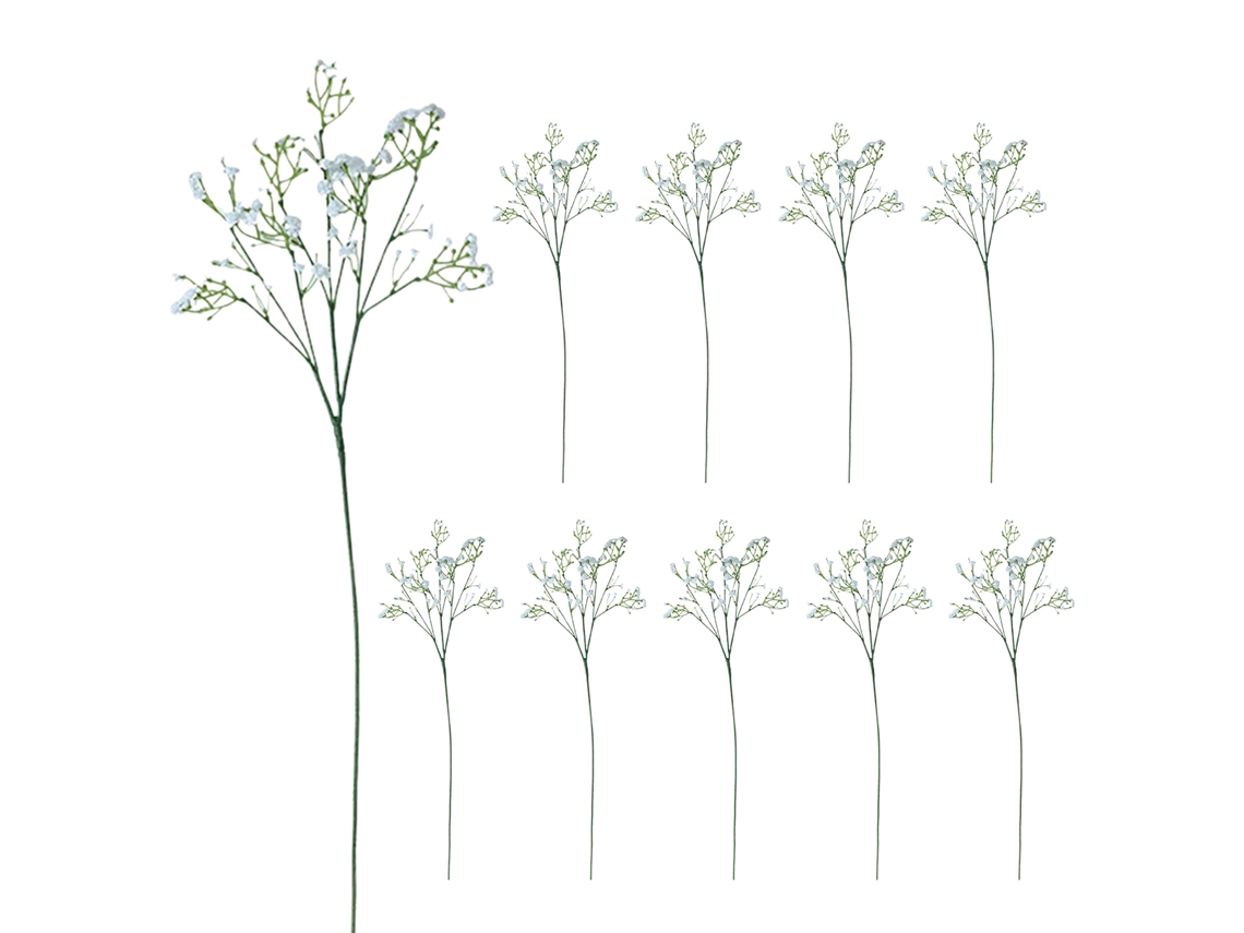 Laxiscreed Galicia De 10 Ramos De Flores Artificiais Baby's Breath Brancas Para Decoração