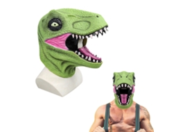 Máscara Cabeça Dinossauro Realista Cosplay Halloween (LxAxP cm)