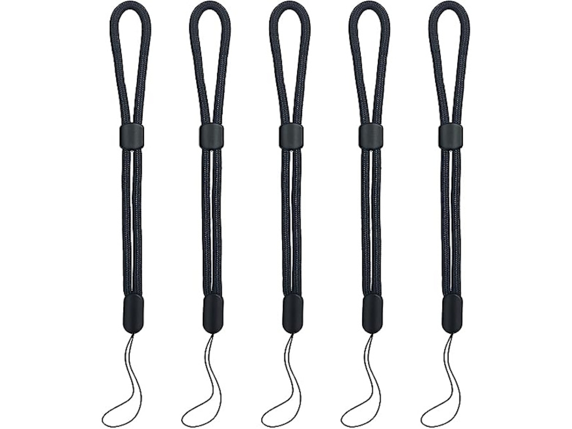 Conjunto De 5 Alças Pulso Ajustáveis ​​​​em Nylon Para Celular, Câmera E Gopro (pretas)-aquaforge