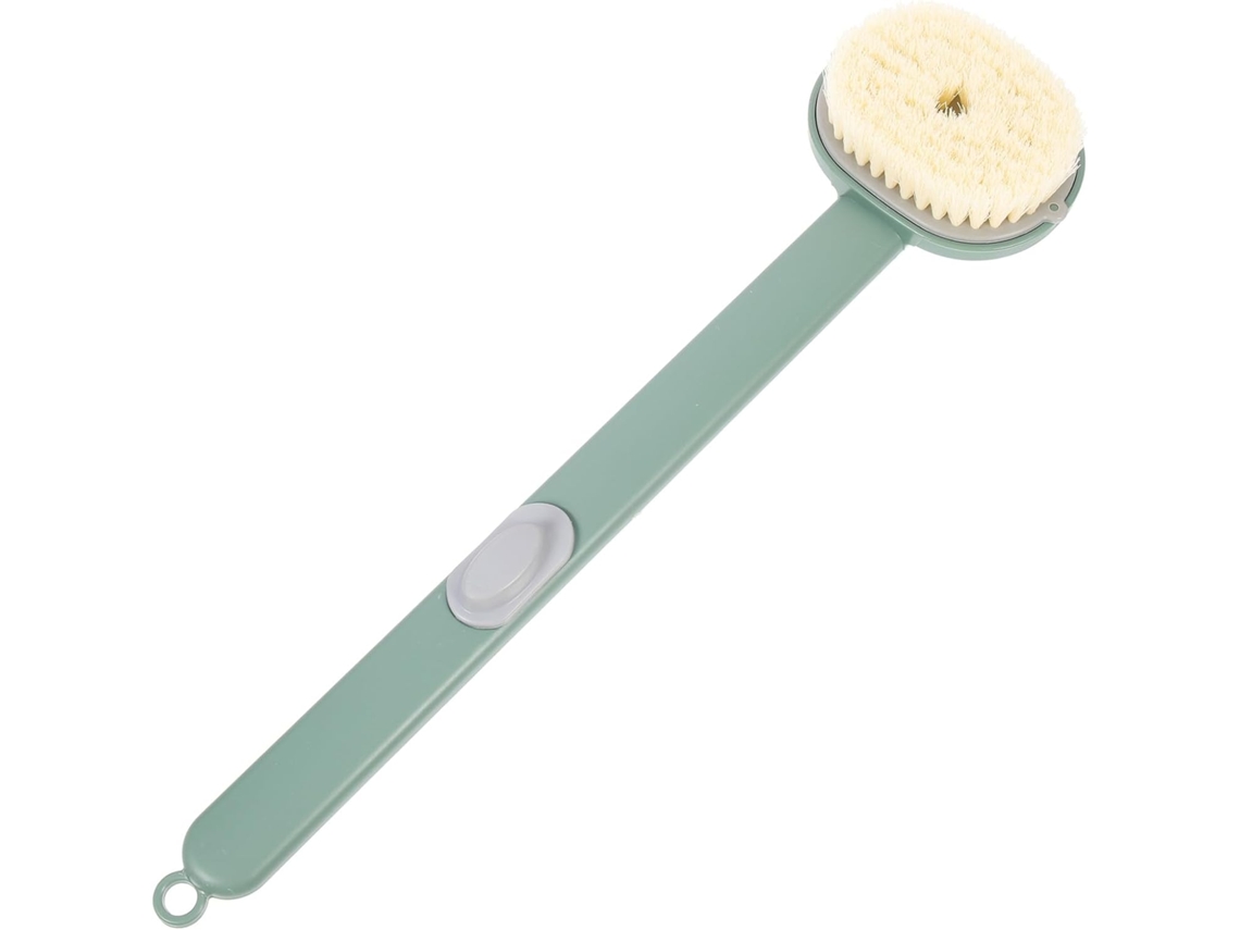Escova De Banho Com Cabo Longo, Escova Esfoliante Para As Costas, Verde, Para Corpo E Costas, Limpeza Diária No Banho