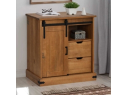 Aparador Halden con puerta corredera 80x40x80 cm Madera maciza