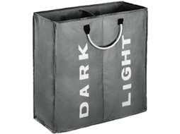 Lurelia Cesto Duplo Dobrável Alças Compartimentos Pack 2 53 X 23 X 53 Cm Tecido Oxford Cinza Escuro Lavandaria