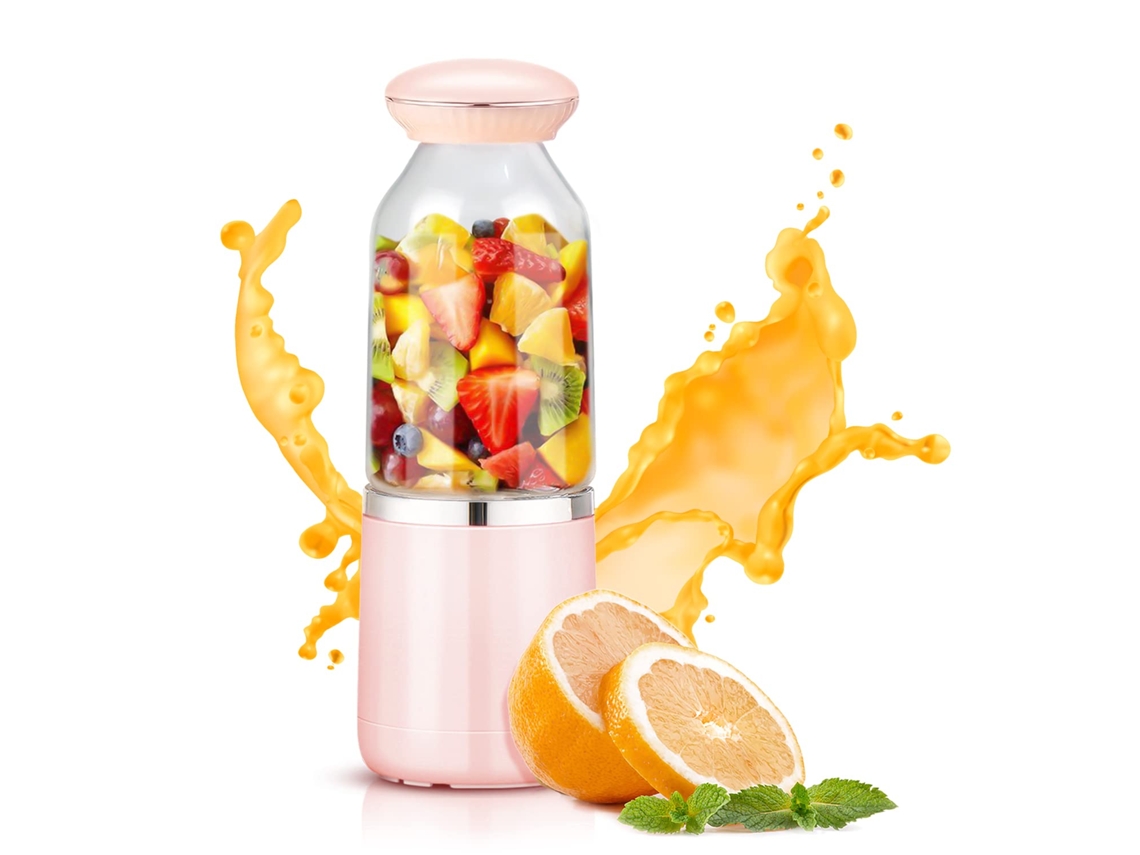 Liquidificador Portátil, Liquidificador Pessoal de Frutas Recarregável com Carregamento Usb, Mini Liquidificador para Smoothie, Liquidificad EHSTMIND