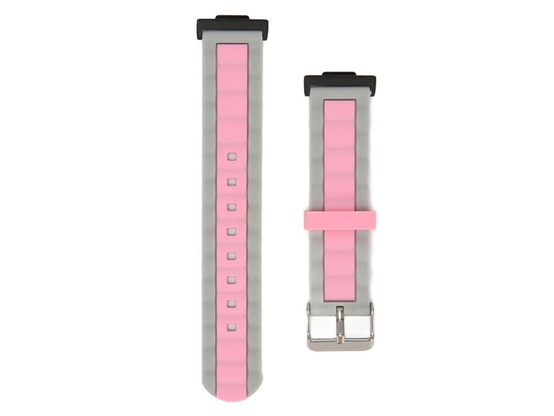 Cinto De Relógio Silicone Ajustável À Prova Dágua Watch Fit 2 Cinza Rosa