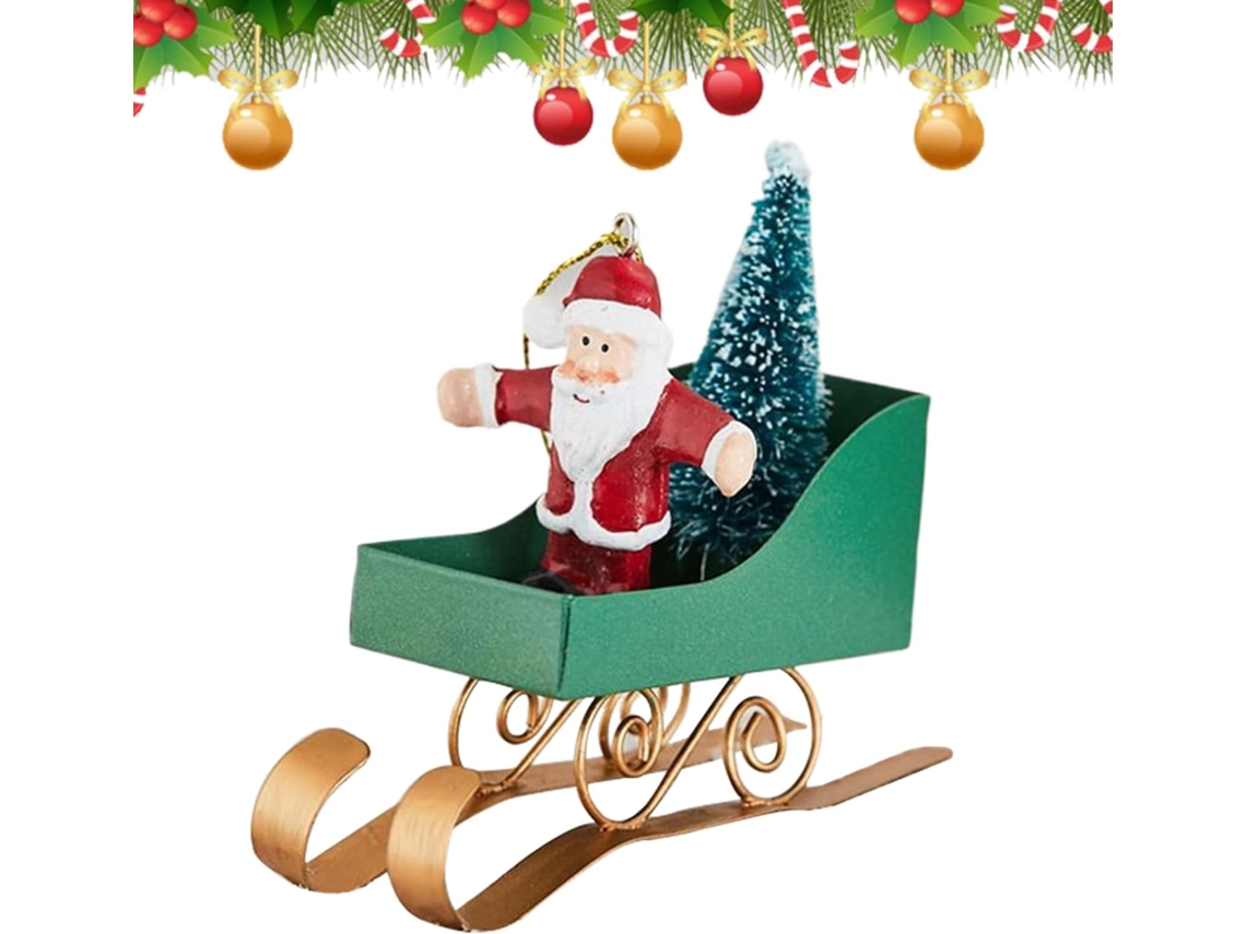 Enfeites De Natal Em Forma De Trenó Para Árvore De Natal | Decorações