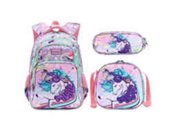 Conjunto Escolar 3 Peças Para Uso Diário