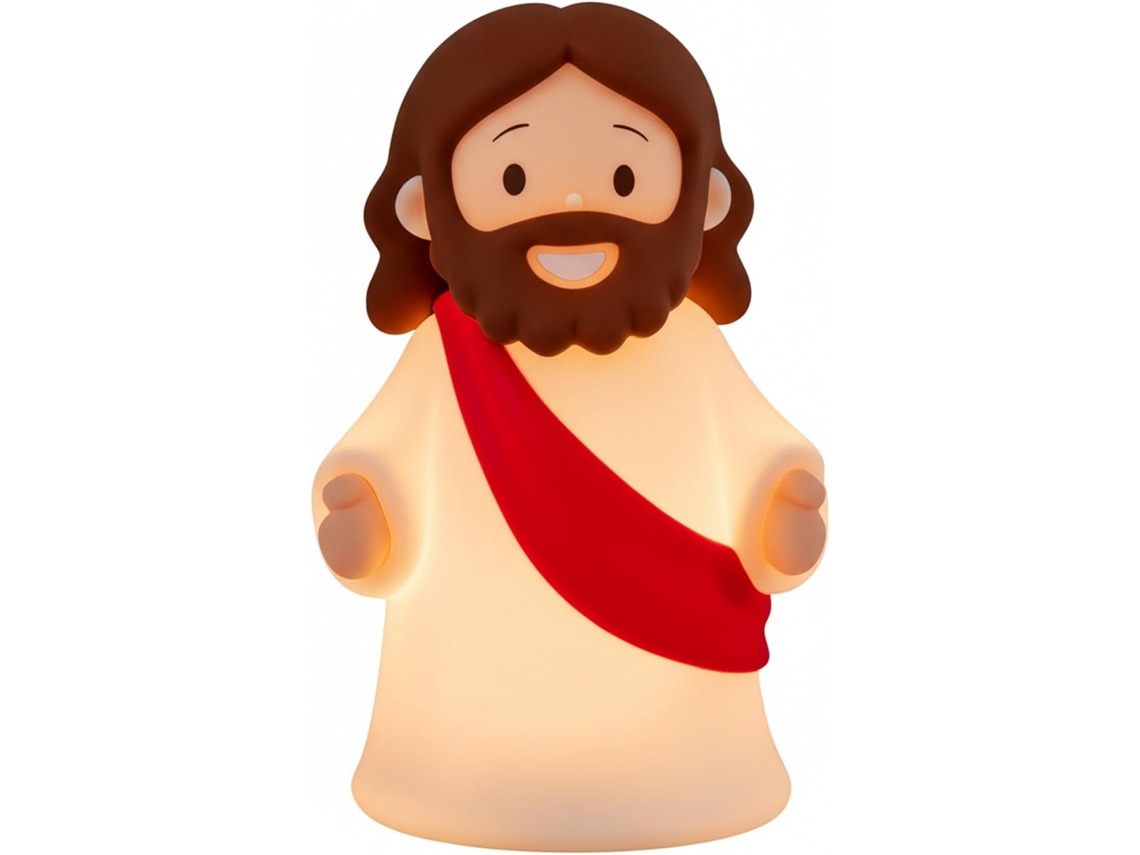 Luz De Jesus, Luminária Noturna 5 Lâmpadas Cristãs Led Suave, Luzes