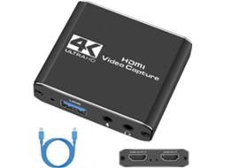 Placa de captura, placa de gravação de vídeo com microfone, loop HDMI 4K ou Brilvibera