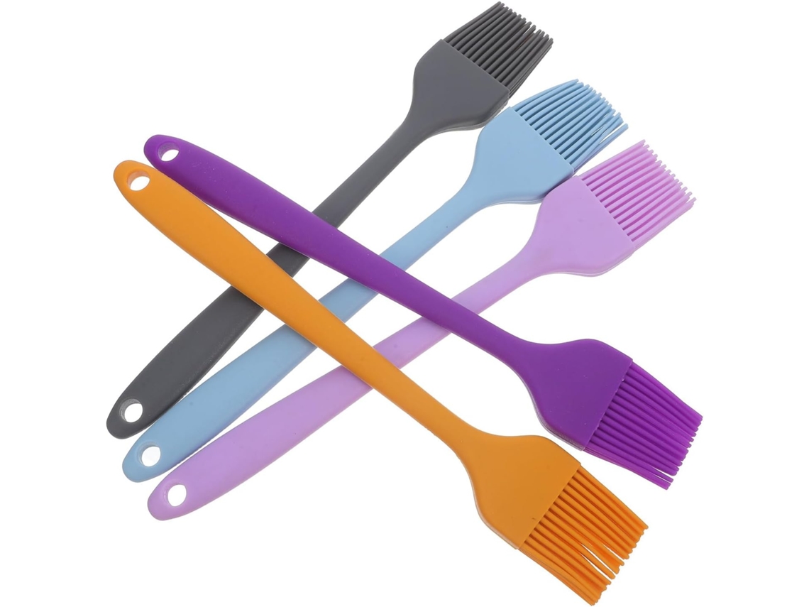 Conjunto De 5 Escovas De Silicone Resistentes Ao Calor Para Churrasco