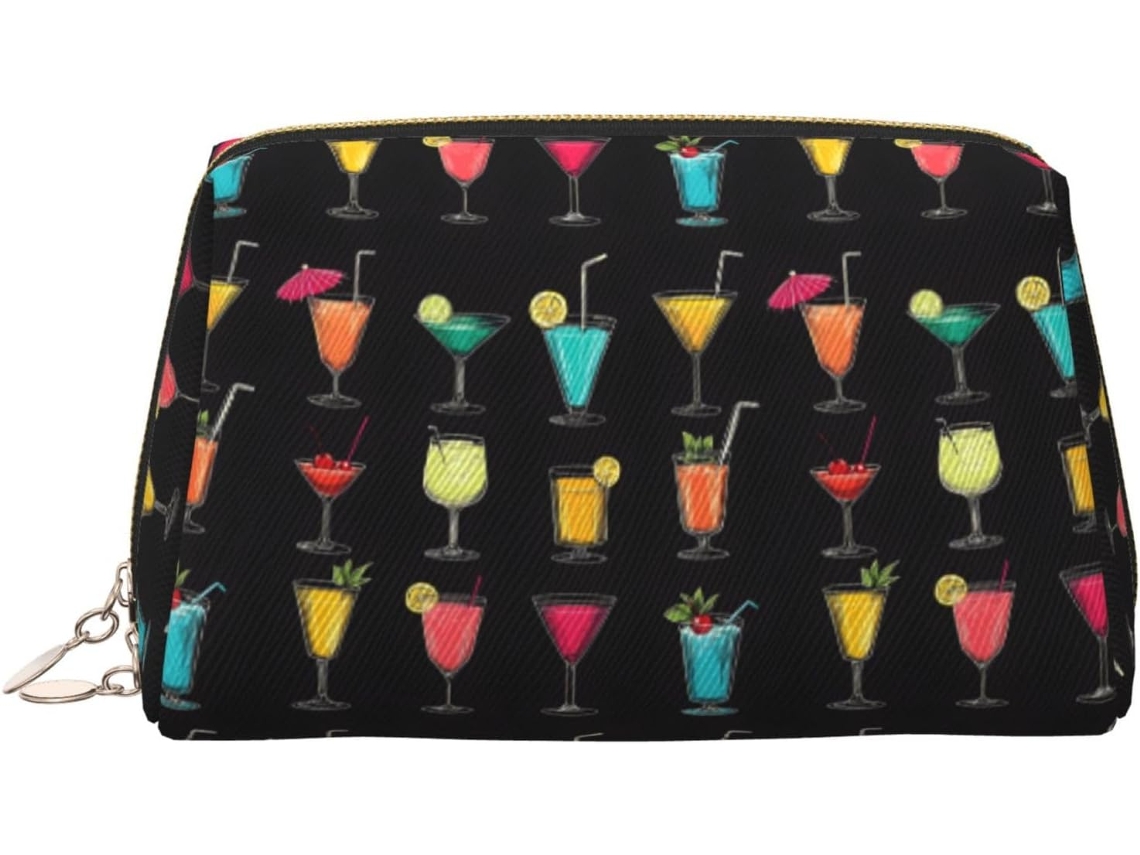 Nécessaire de Maquiagem com Estampada de Coquetéis S/MARCA