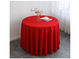 Esta Toalha De Mesa Redonda De Poliéster Vermelha É Perfeita Para Mesas De Centro, Mesas De Piquenique Ou Mesas De Jardim. Diâmetro 260 Cm.