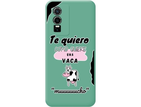 Capa para Vivo Y76 5G TUMUNDOSMARTPHONE Silicone Líquida Desenhos Verde