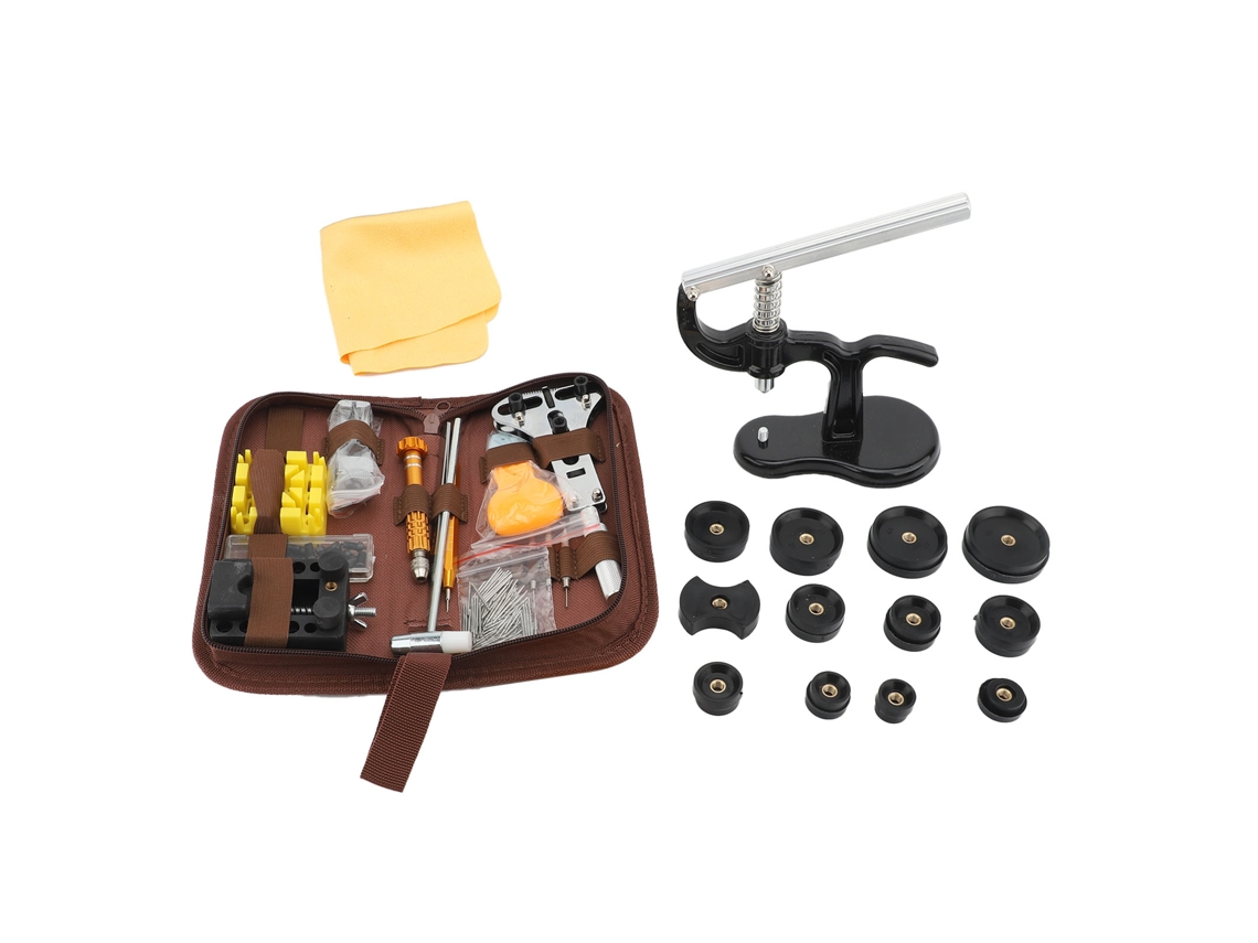 Kit De Reparo De Relógio Com Prensa Tampa Pinças E Ferramentas Abridora