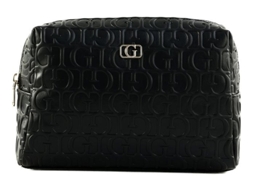 Necessaire Preta Para Mulher Bolsa De Maquiagem Grande Com Zíper Superior 298788 Guess