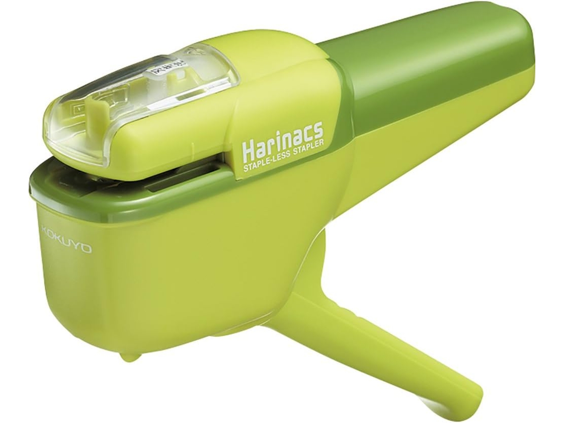 Grampeador Sem Grampos, 10 Folhas de Papel Sulfite Branco de 64 G/m², Importado do Japão BRILVIBERA (verde)