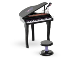 Piano Para Criança Abs Cor Preto 48x39x69 Cm Homcom