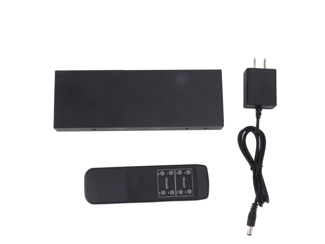 Matrix Splitter 4x2 Hd, Alumínio, 4 Entradas, 2 Saídas, Cinema S/MARCA
