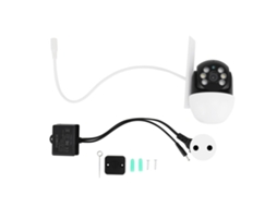 Câmara De Segurança Exterior Sem Fio Wifi Visão Noturna Colorida Impermeável Monitor Remoto Lar Plugue Eu 100-240v