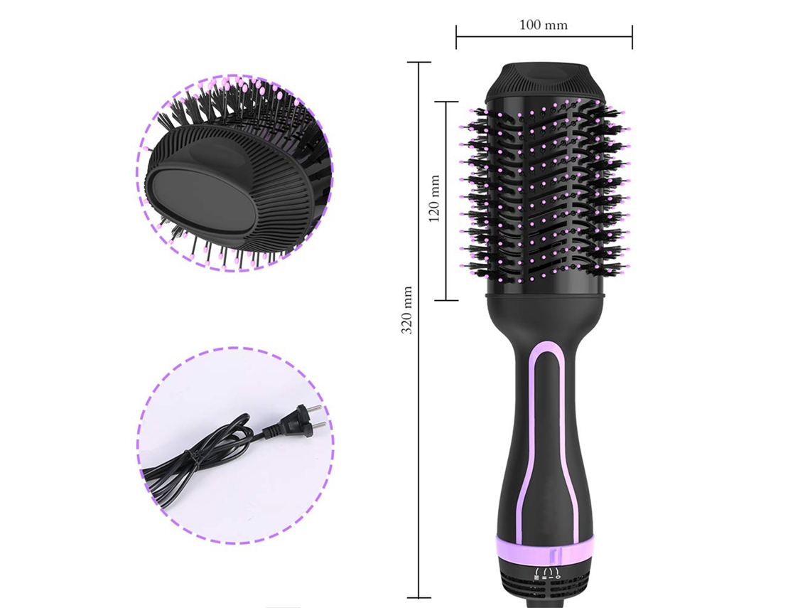 Escova de ar quente 4 em 1 de 2026 para alisar, cachear e modelar o cabelo.