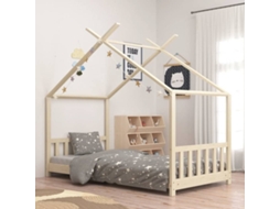 Kids Bed Frame, Kids Bed Frames Vidaxl Marrom Madeira De Pinho (80 X 160 Cm)