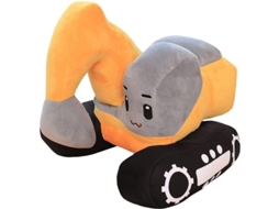 2026 juguete de Peluche de Camión Excavadora Simulado, Coche de Dibujos Animados Lindo, Cojín Amarillo