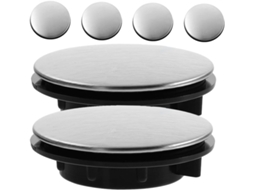 Conjunto De 6 Peças De Tampas De Pia Em Aço Inoxidável, Decorativas Para Cozinha E Banheiro, Instalação À Prova Dágua Conjunto De 6 Pe Gokoco