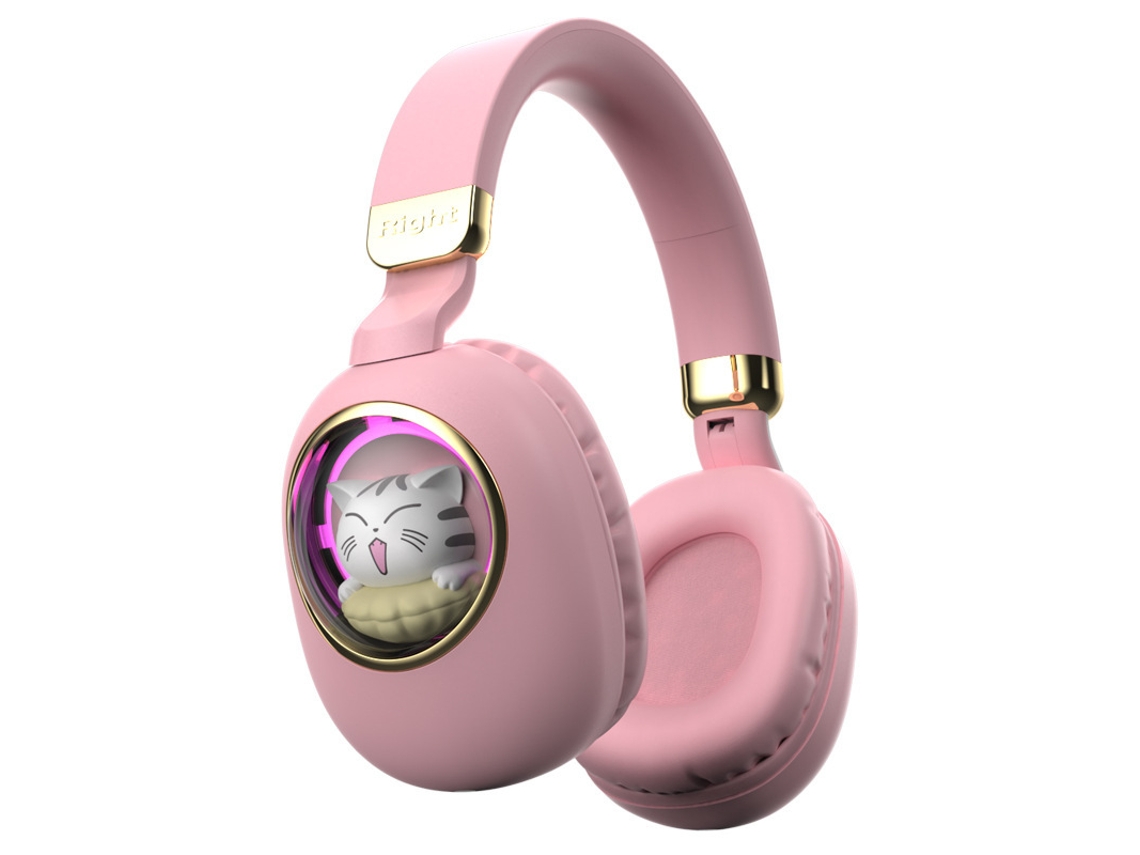 Auscultadores Bluetooth TRUMSEN Ms-B4 Over Ear Rosa