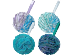 2026 4 Pack Esponjas de Baño Lufas 60g/unidad Material Suave Pe Colores Florales para Hombre Y Mujer Ducha