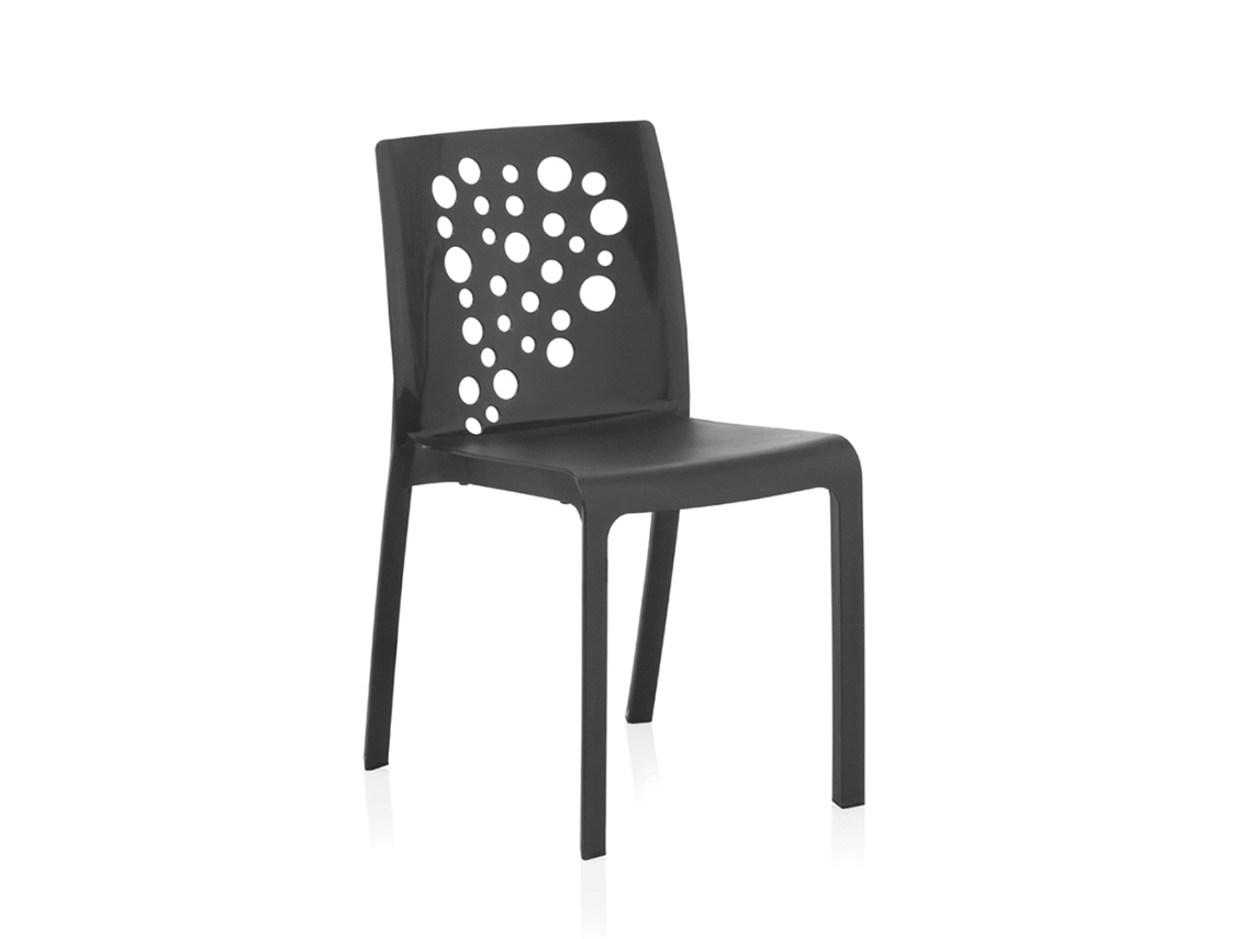 Juego de 6 sillas de jardín "Cocktail" - Antracita