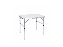 Relaxdays Mesa Dobrável Para Camping, Ajustável, Axlxp:70x75x55 Cm, Alumínio, Mdf, Resistente, Mesa Exterior, Branca