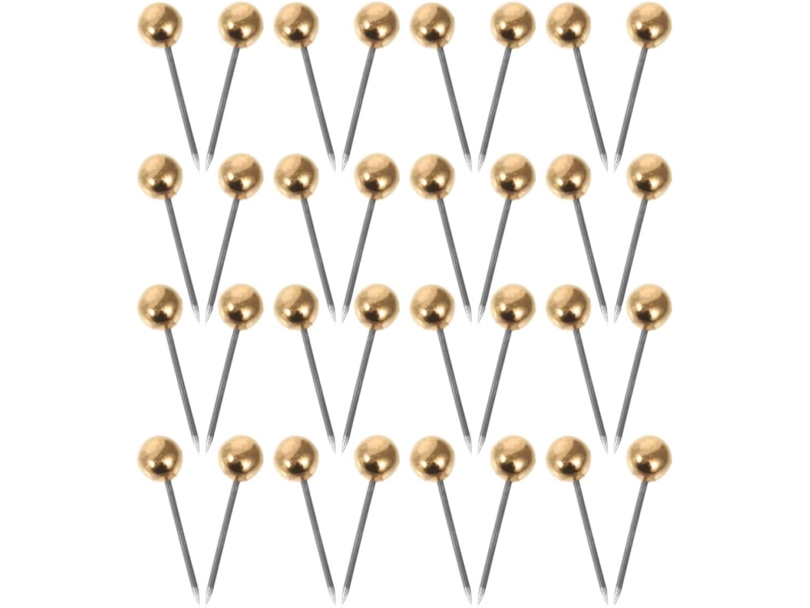 Toyvian 500 peças de tachinas e aço redondas de plástico, douradas