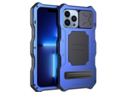 Lurelia Capa Iphone 14 Pro Max Metal Vidro Azul