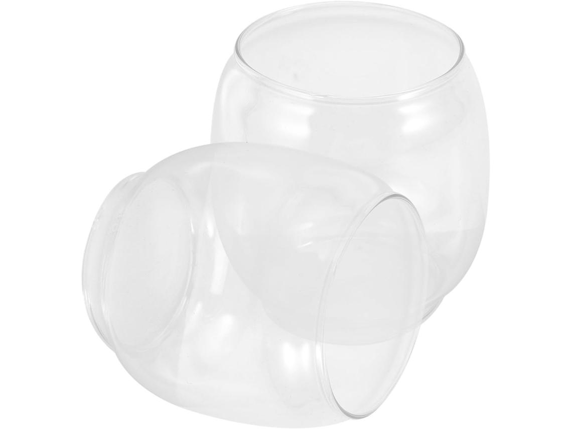 Conjunto de 2 Tampas de Vidro Transparente para Lamparinas a Óleo, Redondas, Estilo Vintage, 235 Mm. SFUSHOS