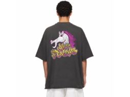 Rockinstone Bill And Ted Purple Stallyn Solid Smoke Adult T-shirt Size:l