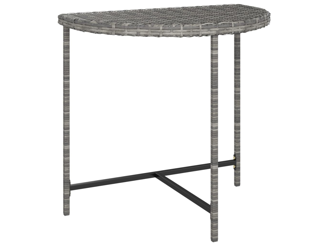 Maison Exclusive - Mesa De Jardim 80x50x75 Cm Vime Pe Cinzento