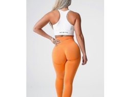 Calcinhas Sem Costuras Nvgtn - Contorno De Coxa E Glúteo, Alça Alta, Tecido Suave E Elástico Para Academia Laranja Pôr Do Sol
