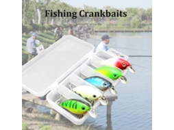 5 Iscas de Pesca Hard Baits com Caixa de Armazenamento