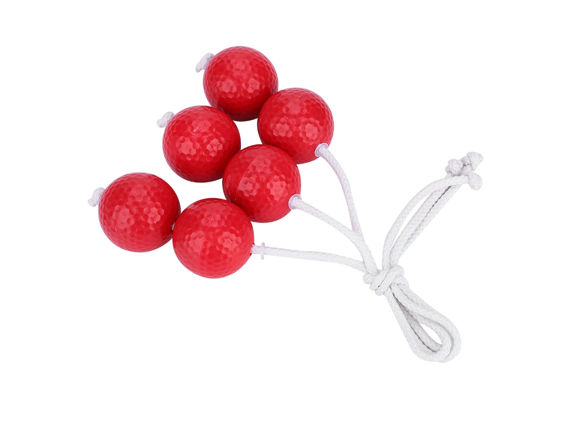 3 pares de bolas de ladder golf Business, bolas de substituição, cor vermelha