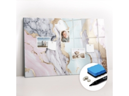 Quadro Magnético Decorativo Mármore Para O Escritório Espelharte (90x60 Cm)