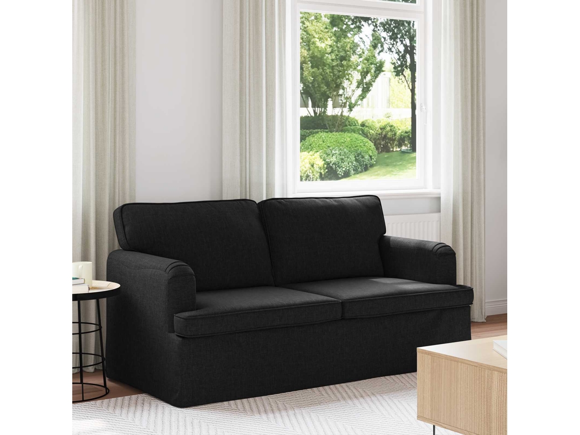 Vidaxl Sofá Preto 162 X 80 X 85 Cm Tecido
