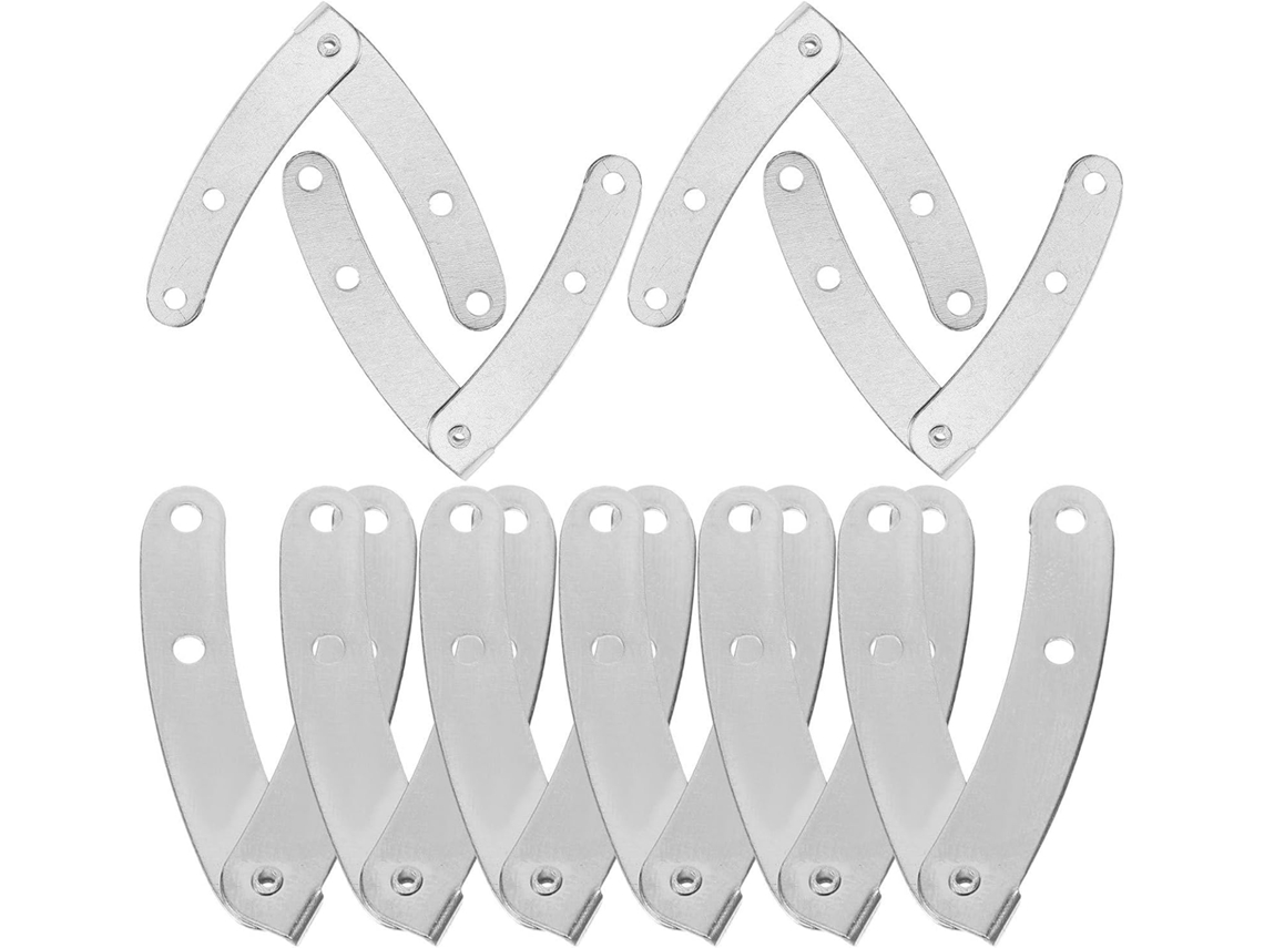 Conjunto De 10 Dobradiças Ferro Para Suporte Da Tampa Caixas E Ferragens Controle Movimento