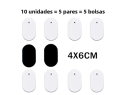 (4x6cm X 10 Unidades) Adesivo De Gel Autoadesivo Para Terapia De Massagem Por Pulso Tens