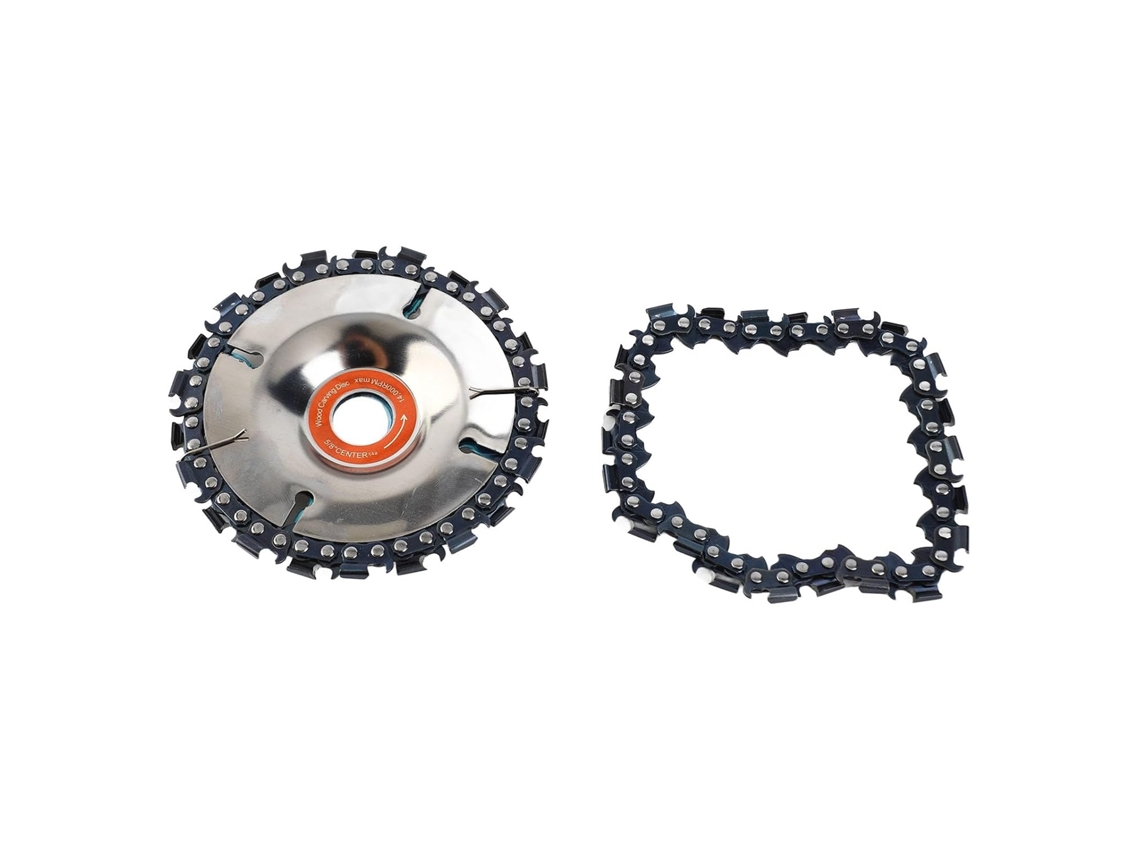 Conjunto De Corrente E Disco 4 Polegadas Com 22 Dentes Para Esmerilhadeira Angular Aço Rápido, Ideal Para Corte E