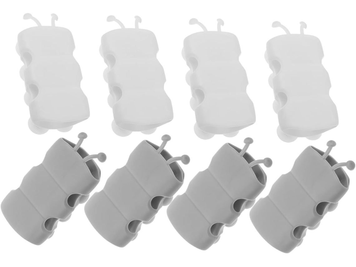 Nuobesty Conjunto De 8-suportes Silicone Para Chuveiro Com Ventosa Instalação Fácil E Sem Furos
