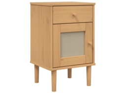 Maison Exclusive - Mesa De Cabeceira Senja 40x35x65 Cm Pinho Maciço Castanho