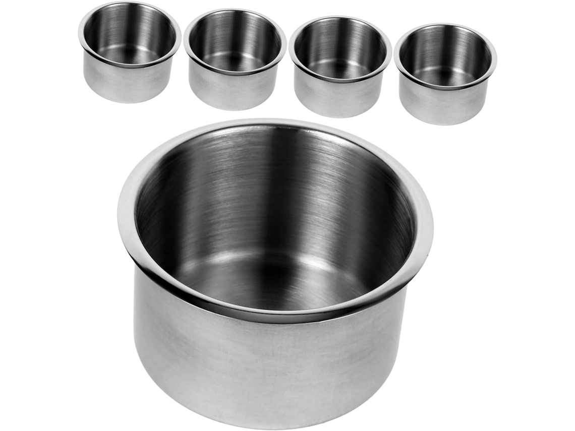 Conjunto De 5 Suportes Para Copos Em Aço Inoxidável Para Carro, Sofá E Barco.