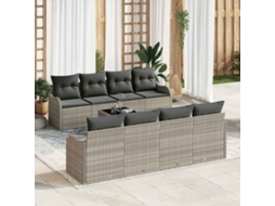 Vidaxl Conjunto De Sofá De Jardim Cinzento-claro 55 X 55 X 37 Cm
